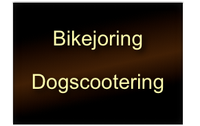

Bikejoring
Dogscootering
